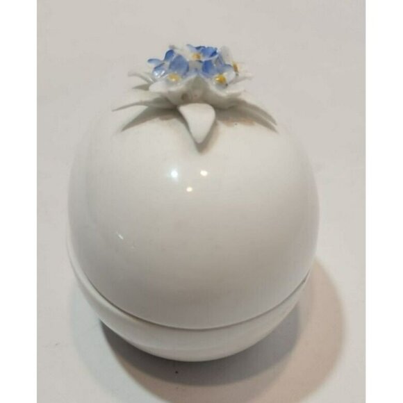 Vtg Golden Crown E&R England Fine Bone China Handpainted Egg Shaped Trinket Box - Picture 5 of 13
